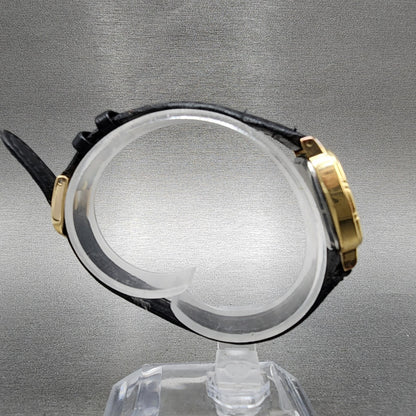 Seiko Analog Digital Watch Women 24mm Black Dial Gold Tone E0295410 PARTS9
