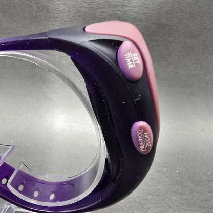 Timex Wrist Rave Watch Kids 37mm Purple Alarm Daydate Oval New Battery VTG4