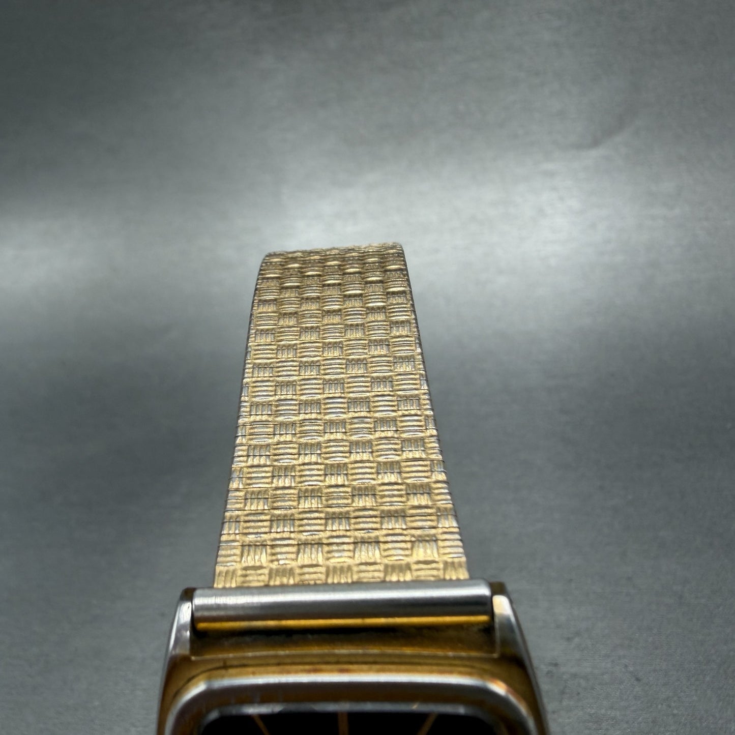 Citizen CQ Tank Watch Men 28mm Brown Dial Gold Tone Rectangle 4-213734 Newbat4