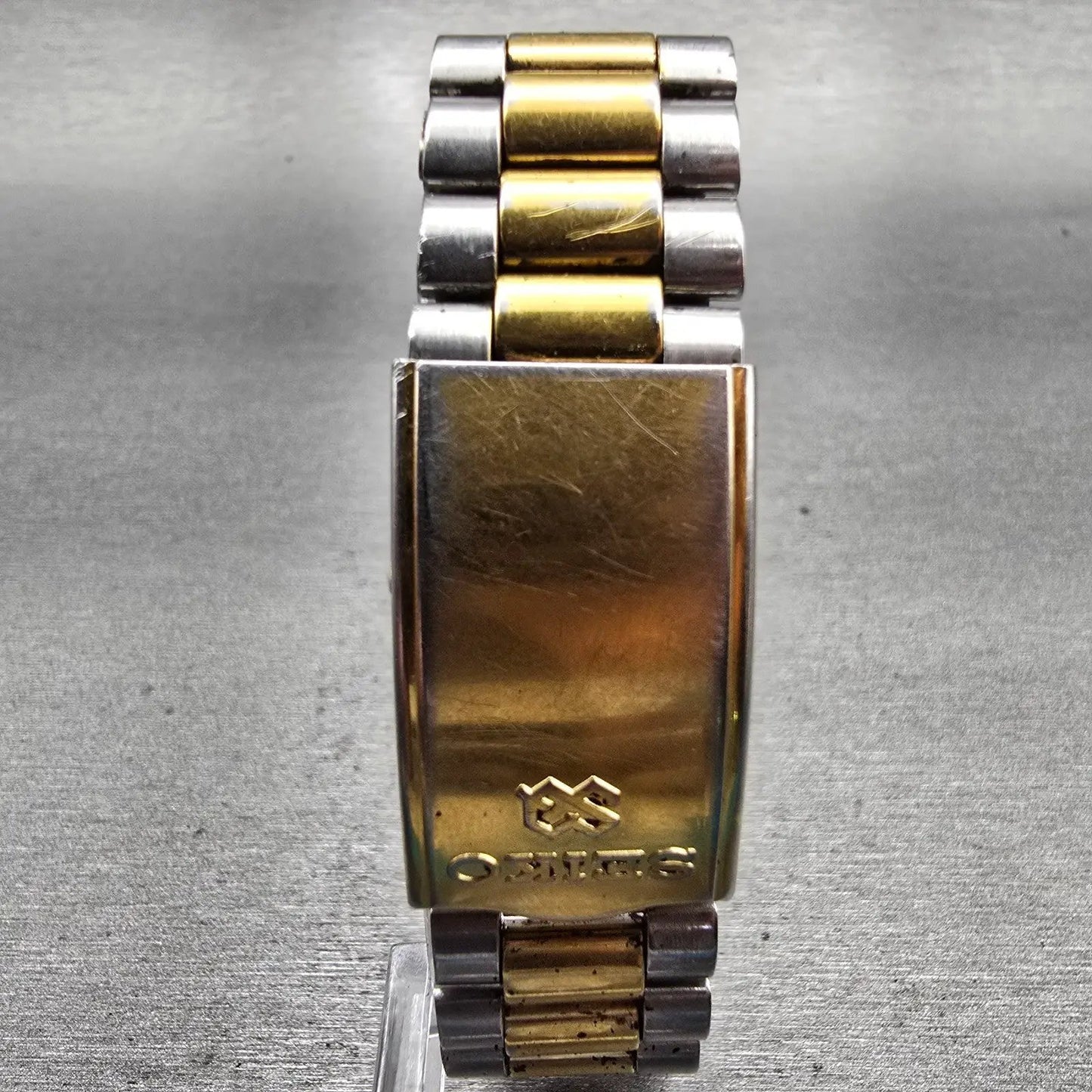 Seiko President Watch Men 35mm Silver Dial Two Tone Daydate 5H23-8020 New Batt7