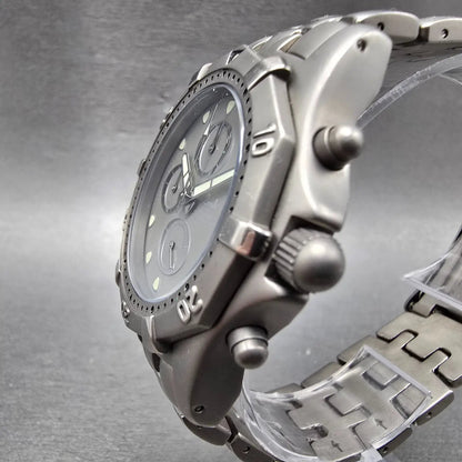 Lorelli Chronograph Watch Men 40mm Gray Dial titanium Date Round New Battery2