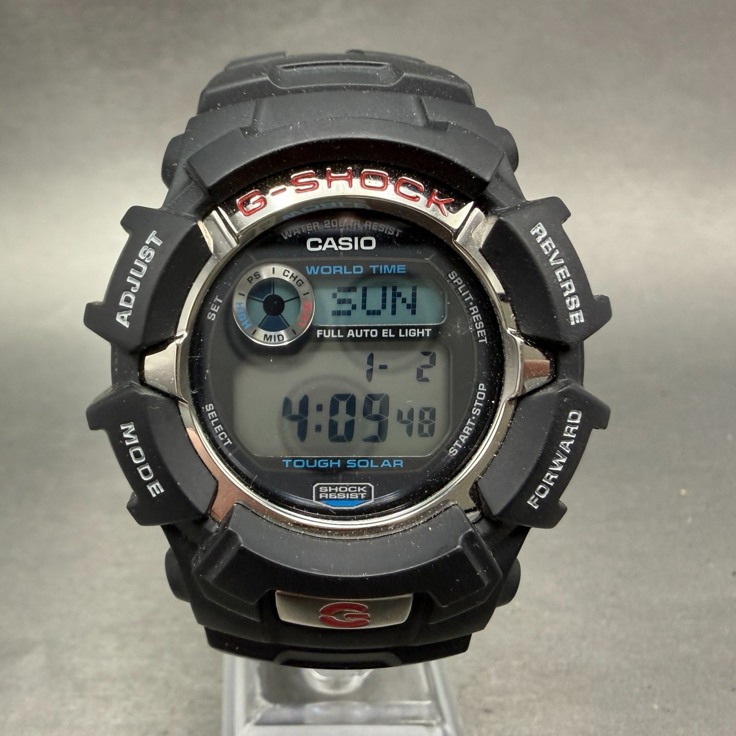 Casio G-Shock G-2310R Watch Men 46mm Digital Black Alarm Chrono Solar Works0