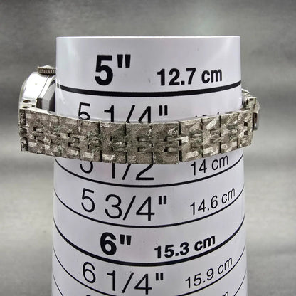 Seiko Watch Women 17mm Silver Dial Silver Tone Oval 11-7619 Manual Wind Runs VTG9