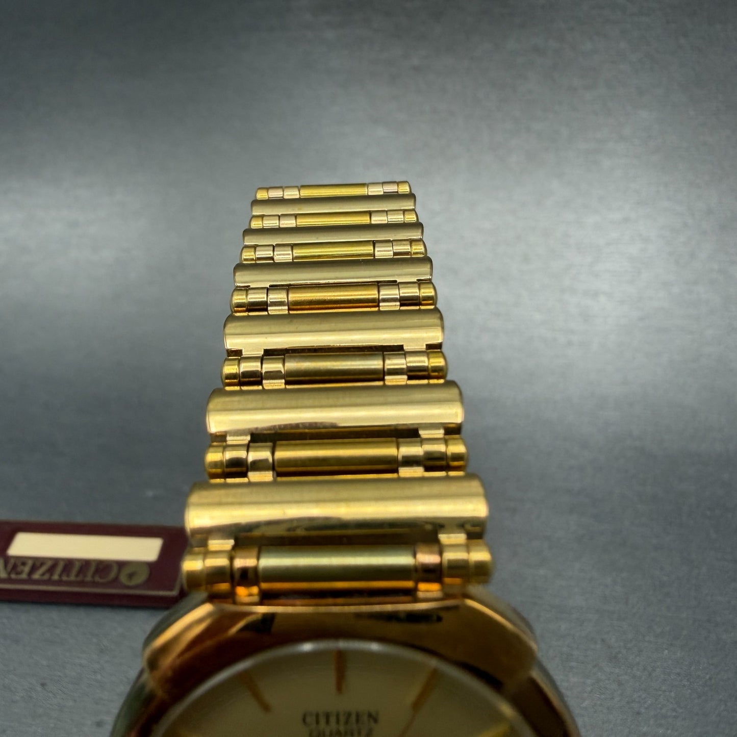 Citizen CQ Watch Unisex 30mm Champagne Dial Gold Tone Round  2838 New Battery4