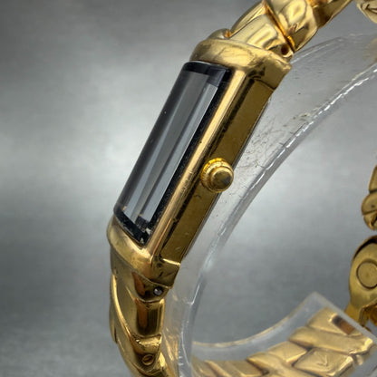 Seiko Tank Watch Women 13mm Green Dial Gold Tone Rectangle 2E20-7259 New Battery2