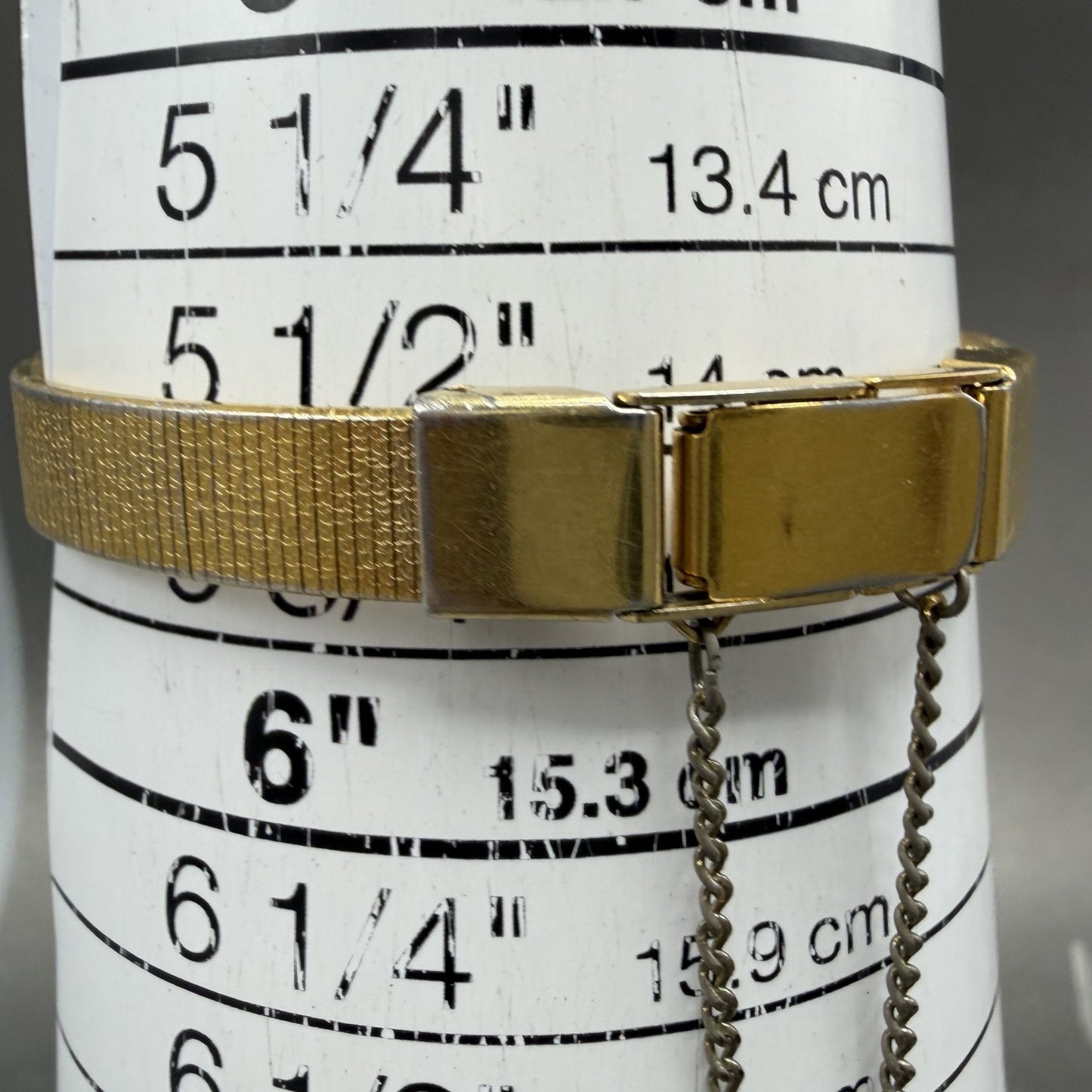 Seiko Watch Women 16mm Silver Dial Gold Tone Square 2C20-5770 New Battery10