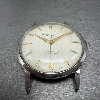 Citizen Masers Phynox Watch Men 35mm White Dial Silver Tone Manual PARTS Vintage3