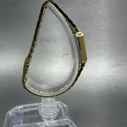 Seiko Tank Watch Women 17mm Champagne Dial Gold Tone 14005540 New Battery8