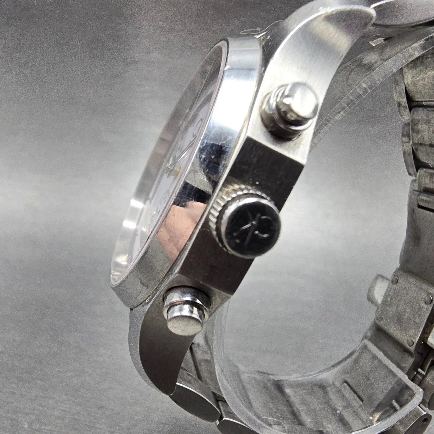 Calvin Klein Chronograph Watch Men 42mm White Dial Steel Date K77311 New Batt2