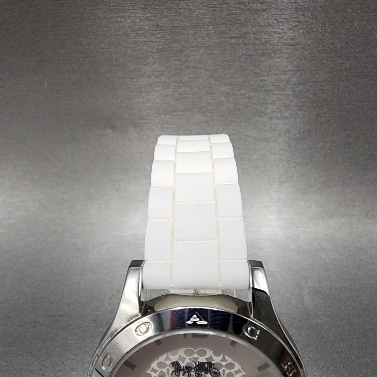 Coach Maddy Watch Women 34mm White Dial Silver Tone Band New Battery4