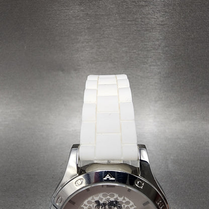 Coach Maddy Watch Women 34mm White Dial Silver Tone Band New Battery4