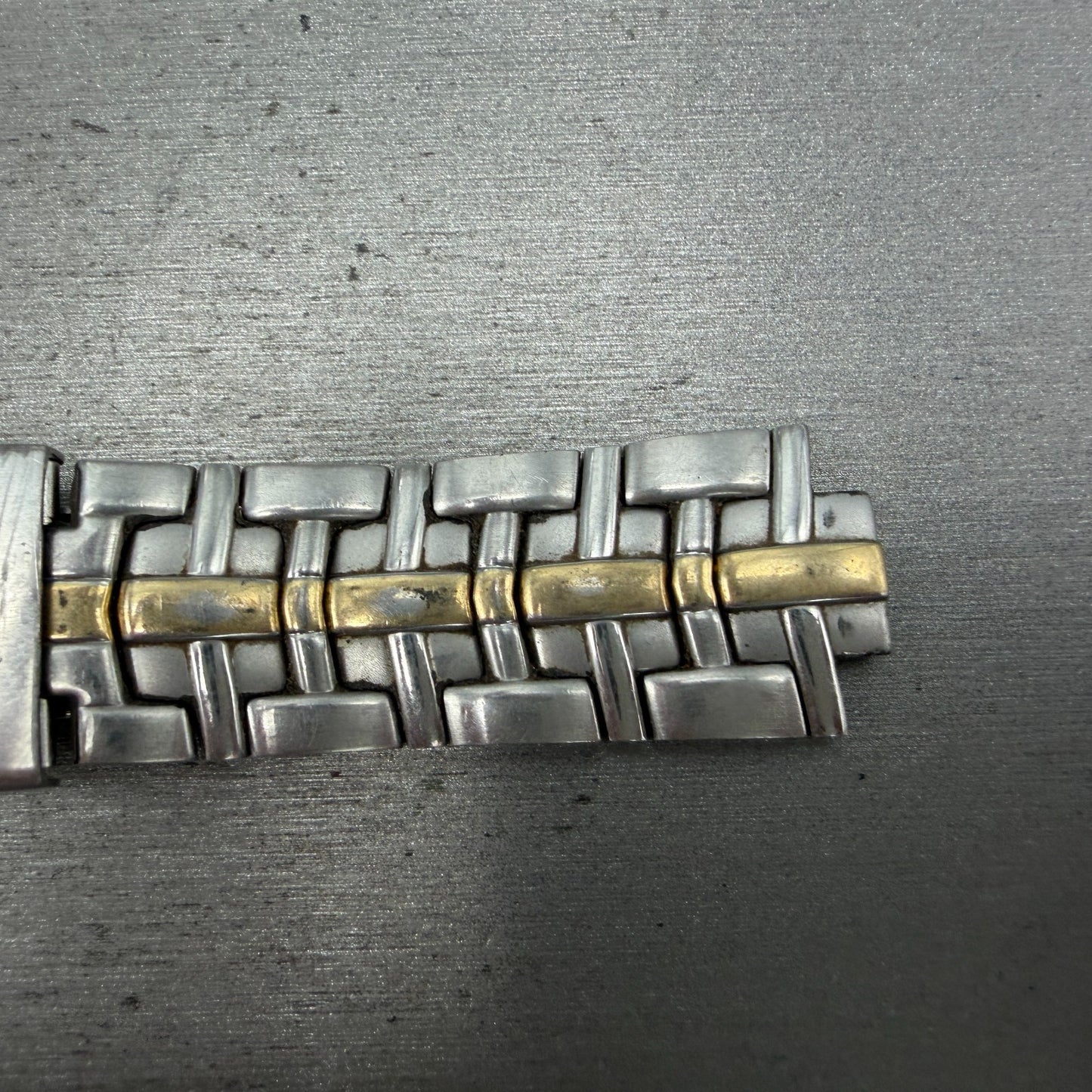 Bulova Millennia Watch Bracelet Two Tone 20mm Stainless Steel 98A48 Vintage1