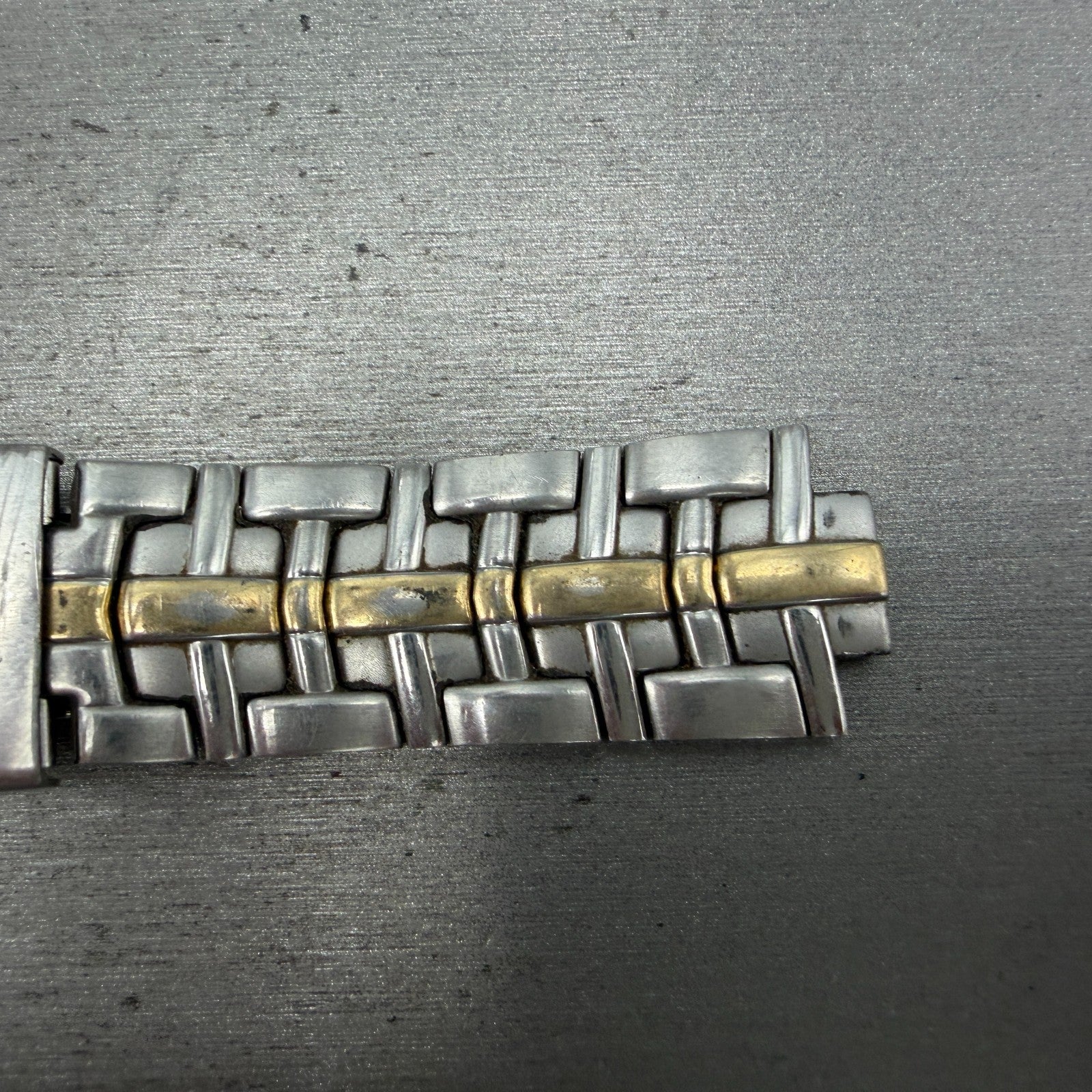 Bulova Millennia Watch Bracelet Two Tone 20mm Stainless Steel 98A48 Vintage1