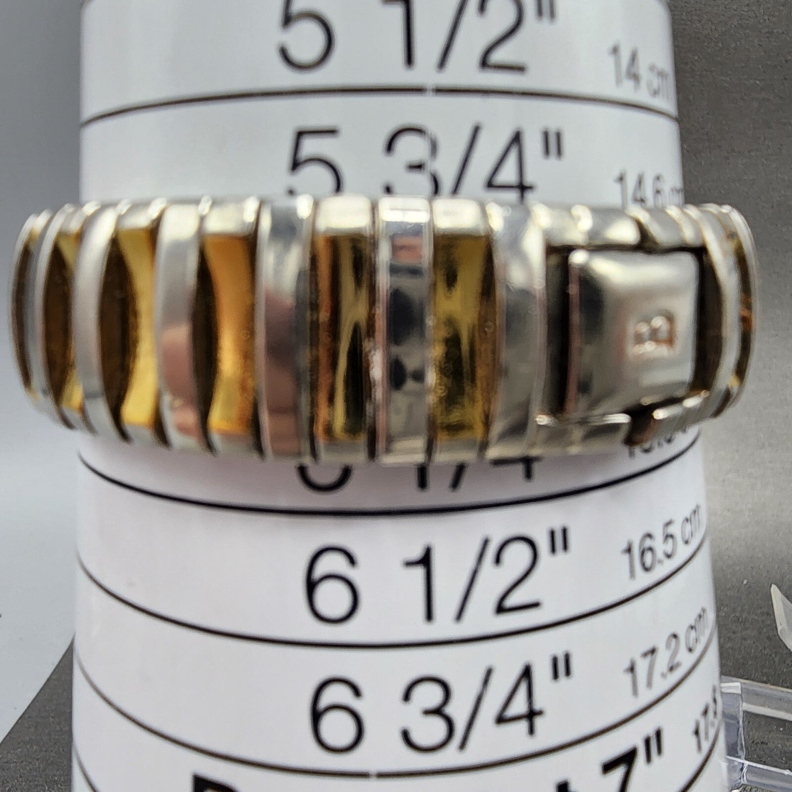 Bulova Tank Watch Women 15mm Silver Dial Two Tone 98F67 New Battery10