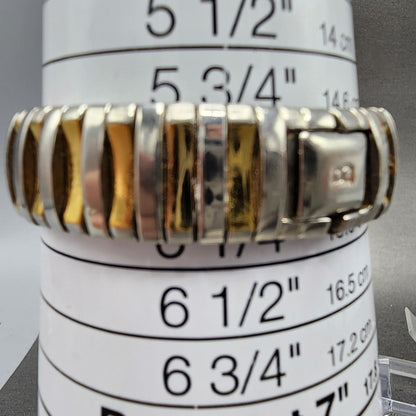 Bulova Tank Watch Women 15mm Silver Dial Two Tone 98F67 New Battery10