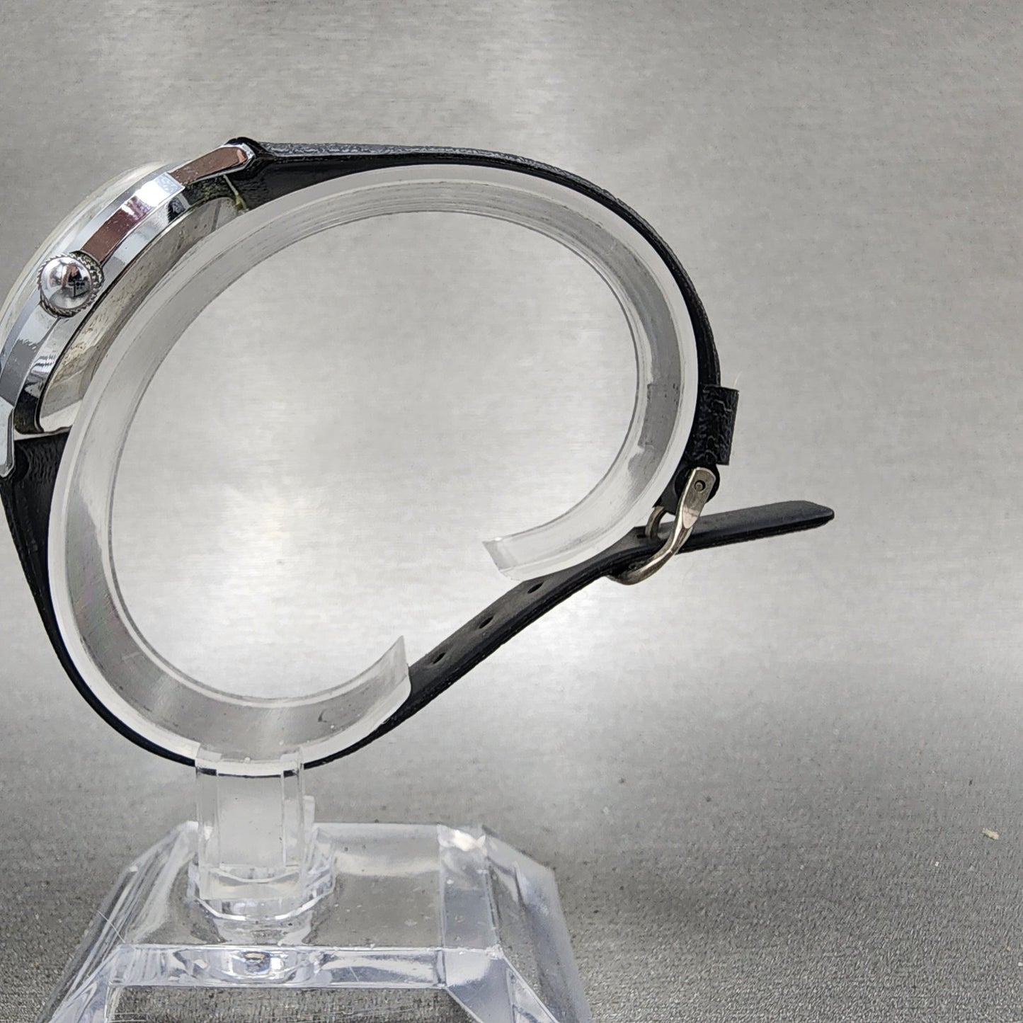 Timex Marlin Watch Men 34mm Champagne Dial Silver Tone Date Round Manual PARTS6