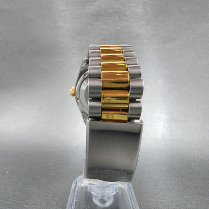 Orient President Watch Men 36mm Gold Dial Two Tone Daydate Automatic Works7