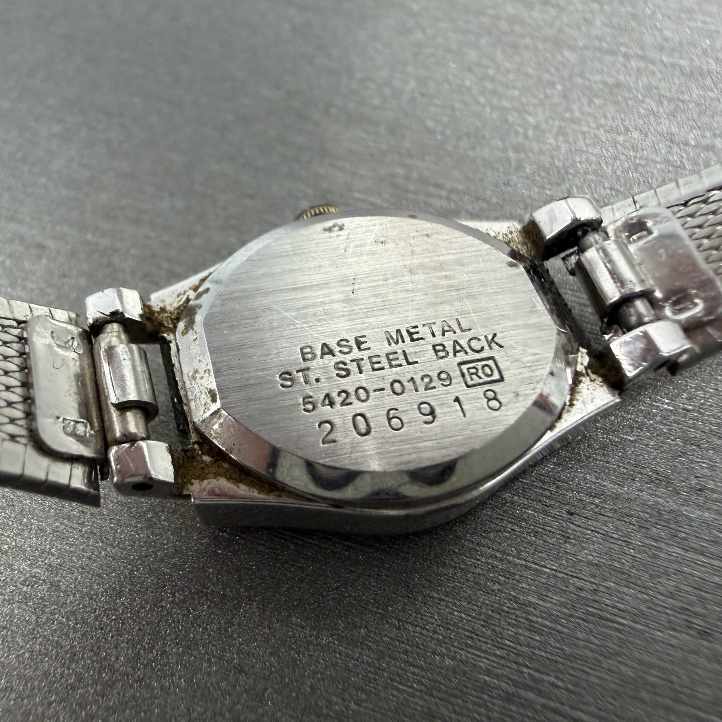 Seiko Watch Women 17mm Silver Dial Two Tone Round 5420-0129 New Battery VTG ATD9