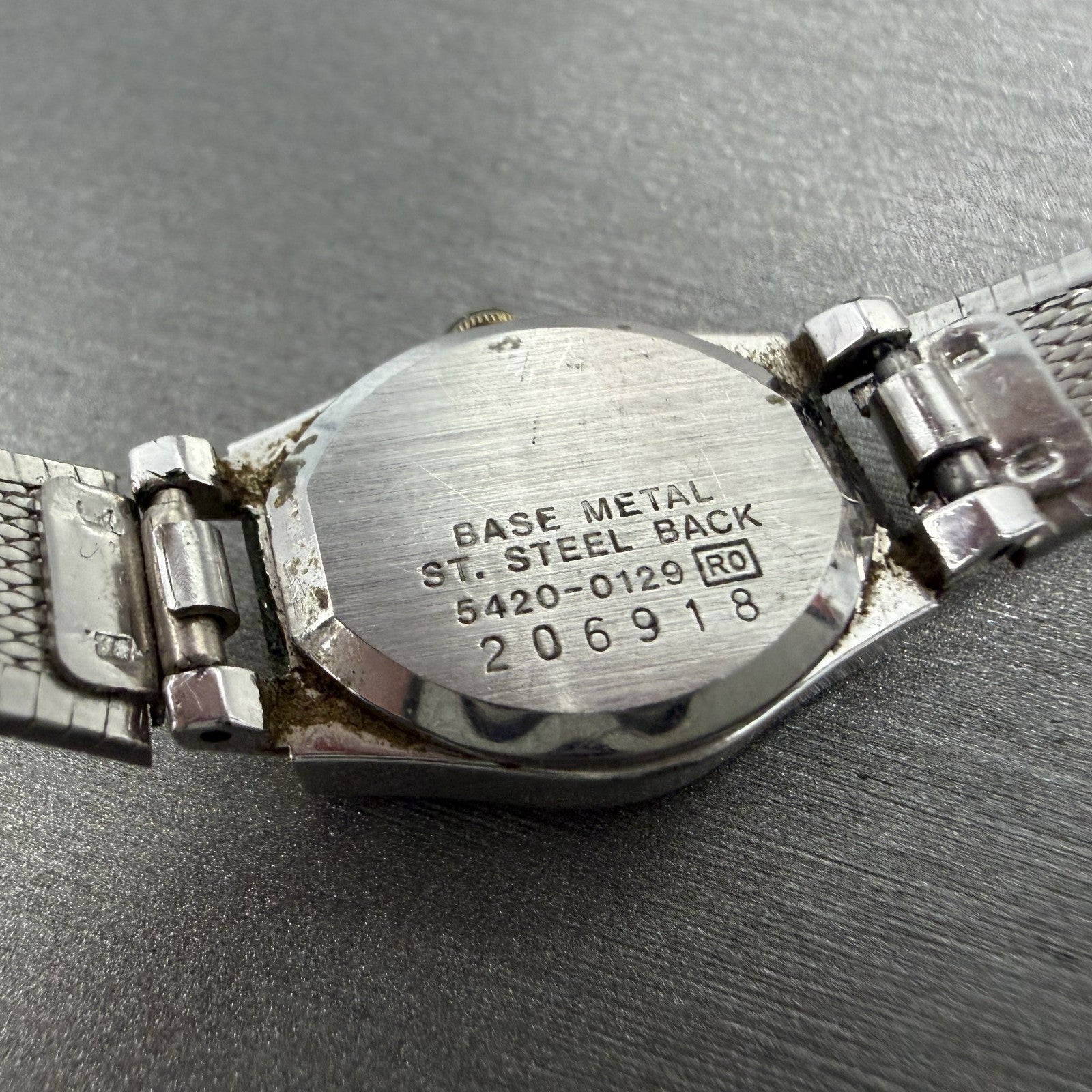 Seiko Watch Women 17mm Silver Dial Two Tone Round 5420-0129 New Battery VTG ATD9