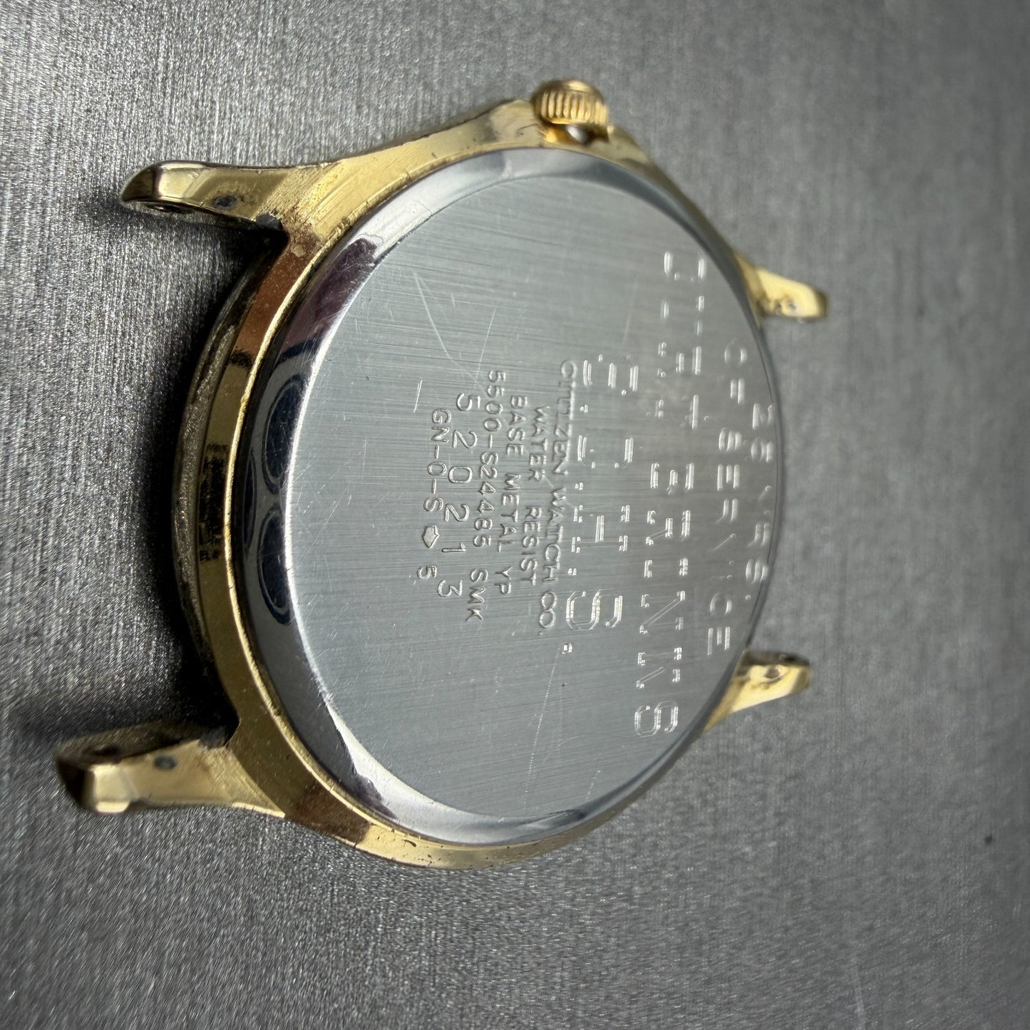 Citizen Watch Men 34mm Champagne Dial Gold Tone Daydate 5500-S24485 PARTS12