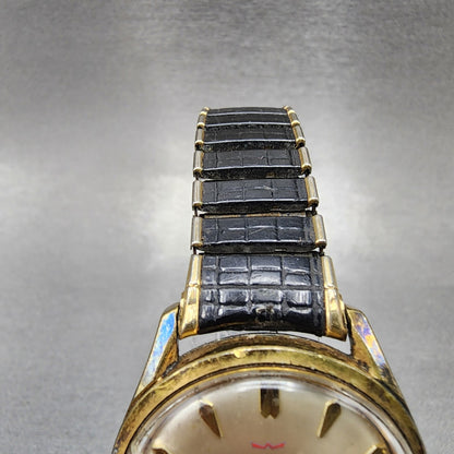 Waltham Watch Men 33mm Champange Dial Gold Tone Round Manual Wind Runs Cal WXO