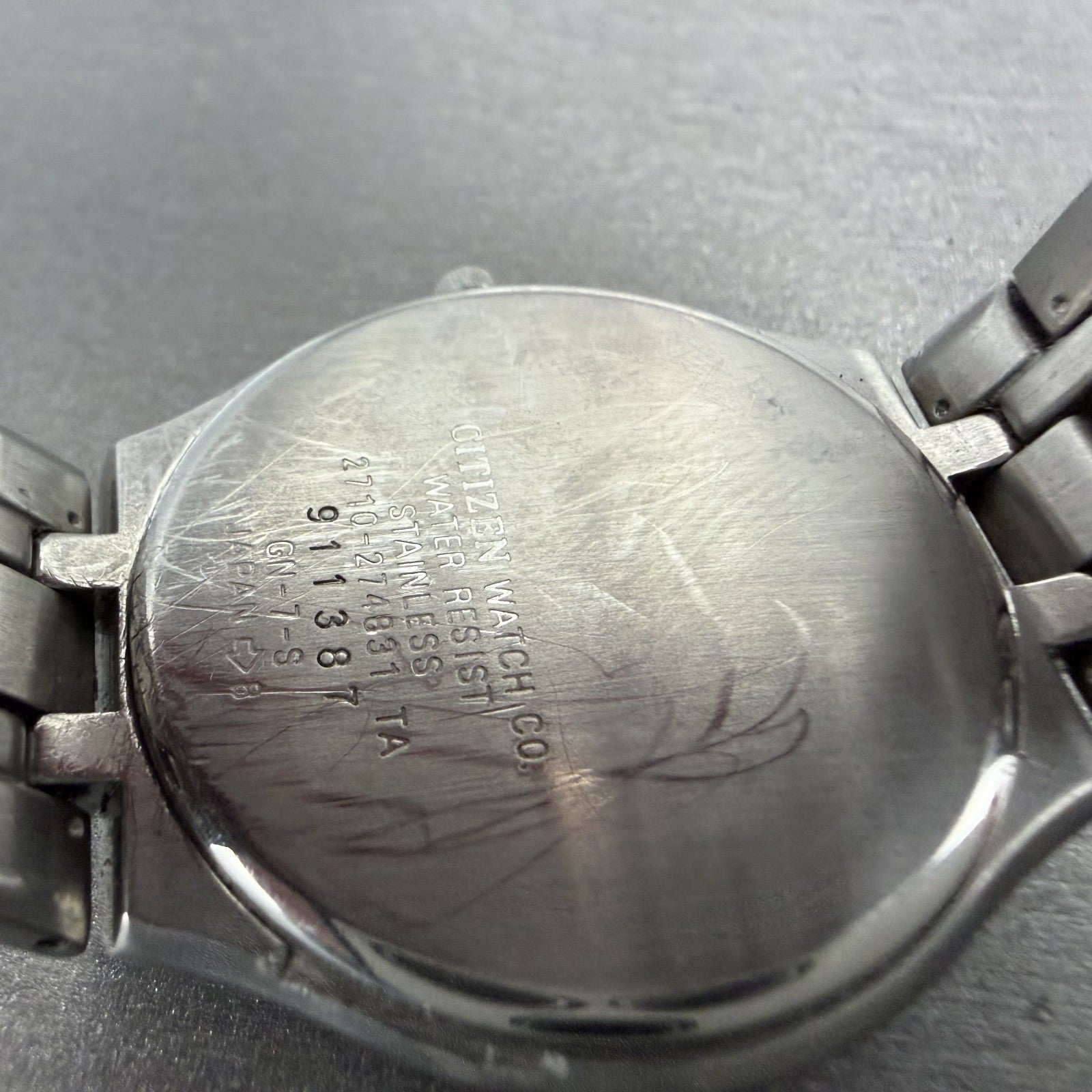 Citizen Exceed Watch Men 34mm White Dial Silver Tone Date 2710-274831 PARTS10