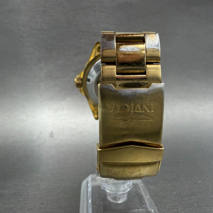 Invicta Pro Diver Watch Men 40mm Blue Dial Gold Tone Date Automatic 89300B Runs7