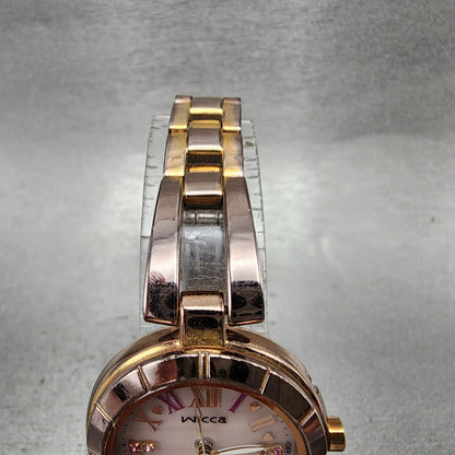 Citizen Wicca Solar Watch Women 27mm Pink Dial Rose Gold Tone Round Runs5