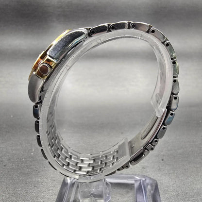 Seiko Watch Women 27mm MOP Dial Two Tone Date 7N82-0HL0 New Battery VTG Diamonds6