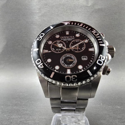 Invicta Pro Diver Chronograph Watch Men 42mm Black Dial Steel Date 10050 PARTS6