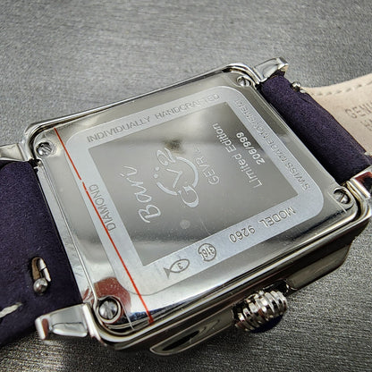Gevril GV2 Bari Viva Tank Watch Women 32mm MOP Dial Steel Diamond Rectangle 9260