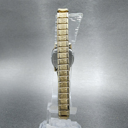 Omega De Ville Watch Women 19mm Gold Dial Gold Plated Rectangle Cal 1353 PARTS8