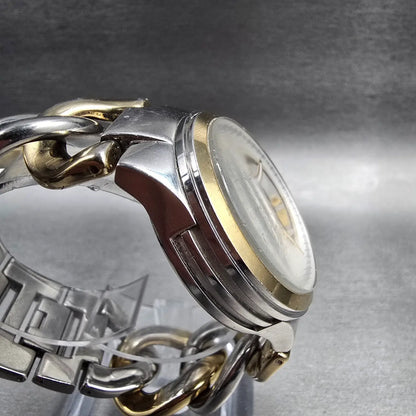 Michael Kors Runway Chronograph Watch Women 38mm Two Tone Twist Chain New Batt3
