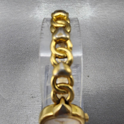 Bulova Heart Watch Women 18mm White Dial Gold Tone Round 97T41 New Battery4
