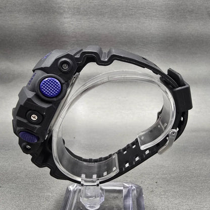 Casio G-Shock GA-700VB Watch Men 54mm Blue Dial Black Chrono Alarm New Battery6