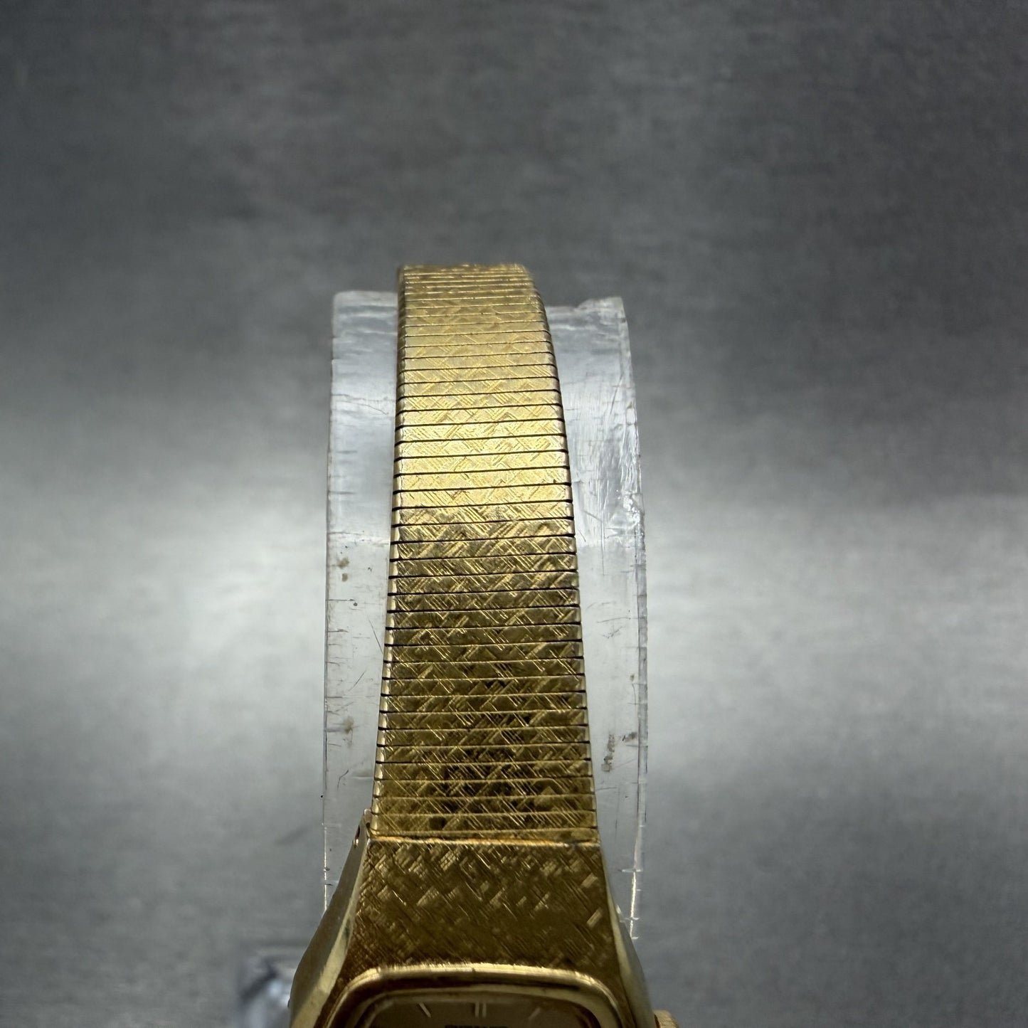 Seiko Watch Women 25mm Gold Dial Gold Tone Hexagon Vintage 2C215149 New Bat TZ04