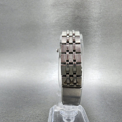 Seiko Matic Lady Watch Women 24mm White Dial Silver Tone date Round Runs VTG7