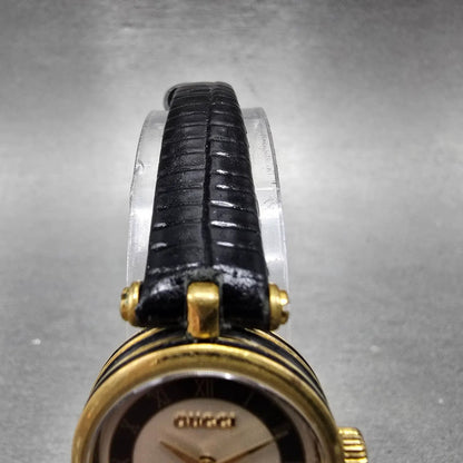 Gucci 2000L Watch Women 22mm Silver Dial Gold Plated Round New Battery Vintage4