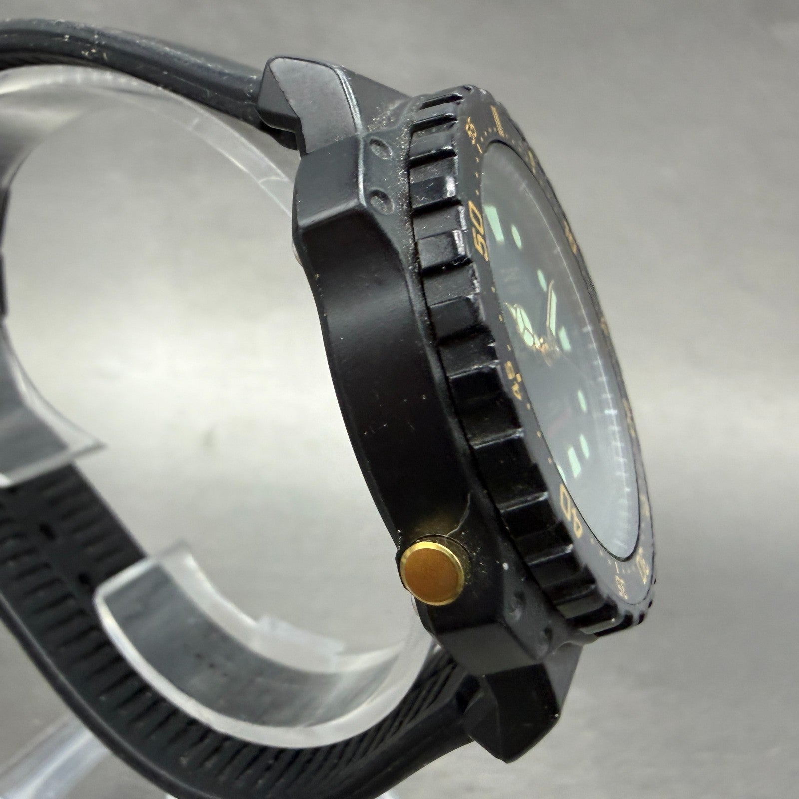 Casio AQ-100W Watch Men 45mm Analog Digital Black Tone Alarm Chrono New BatteryA3