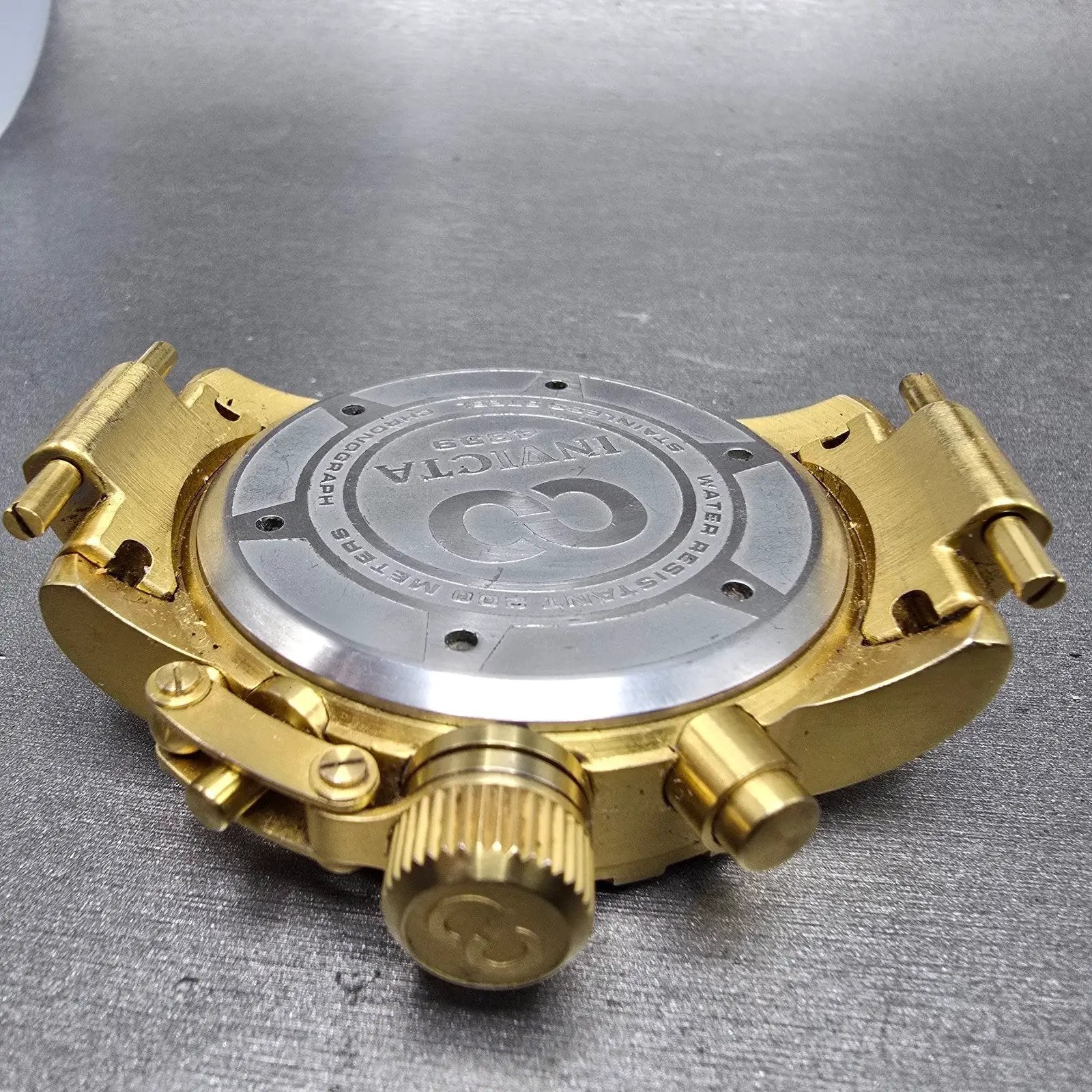 Invicta Corduba Chronograph Dive Watch Men 52mm MOP Dial Gold Tone 4899 NewBat12