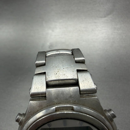 Alba ROOX Watch Men 40mm Analog Digital Silver Tone Alarm Chrono NX02-0B00 Works4