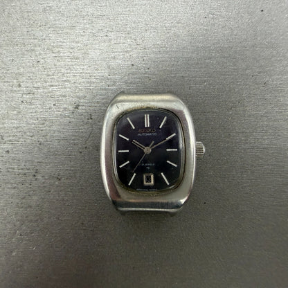 Seiko Automatic Tank Watch Women 24mm Blue Dial Steel Date 2205-3031 PARTS0