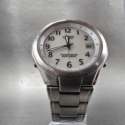 Casio Lineage Watch Men 38mm White Dial Steel Date LIW-120 Round PARTS6