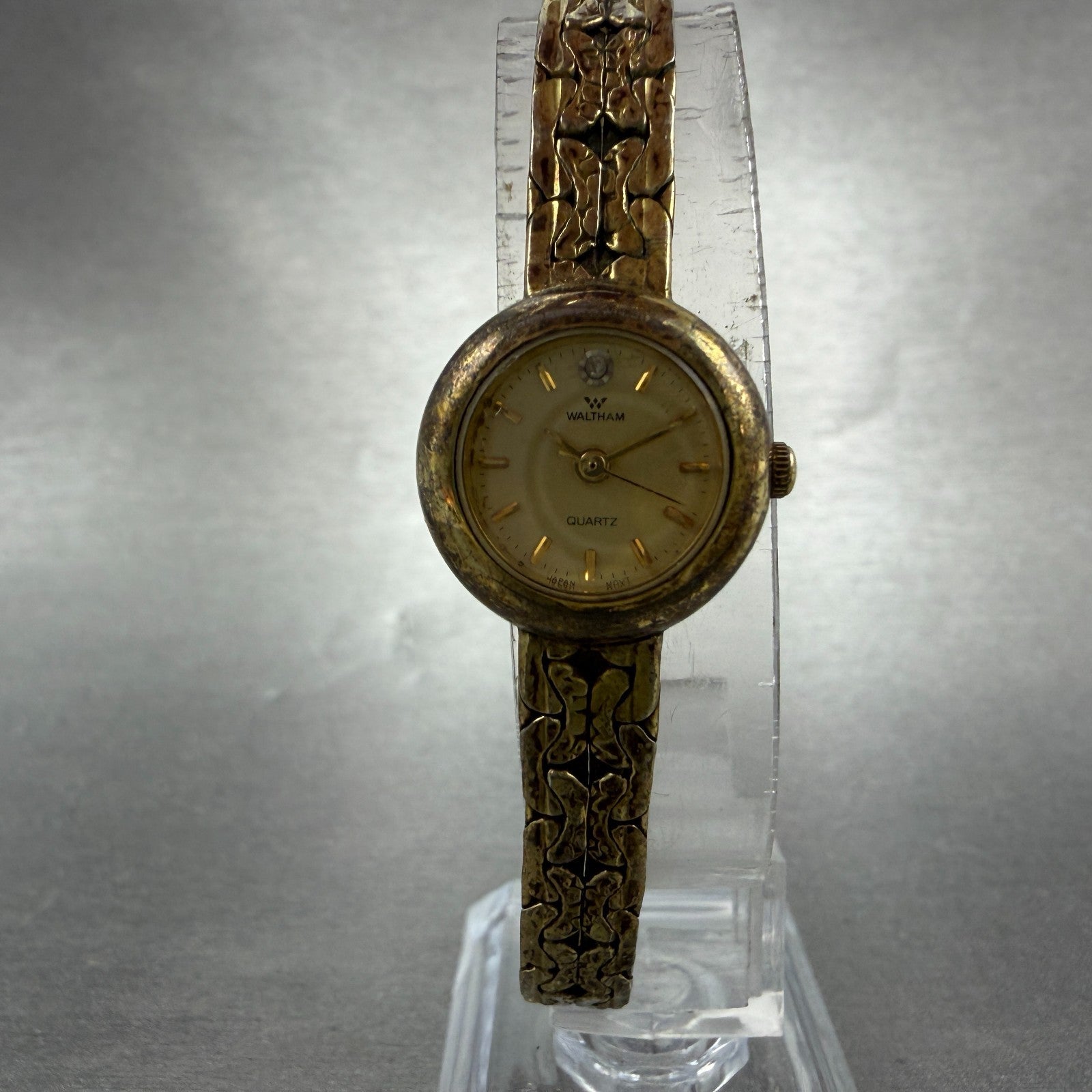 Waltham Watch Women 18mm Champagne Dial Gold Tone Round YWL204-5Y30-093 New Batt5