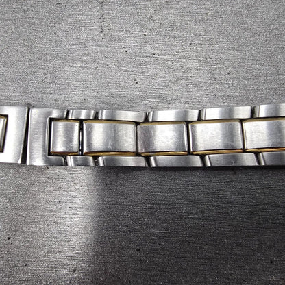 MovadoVerso Bracelet 11mm Two Tone Stainless Steel Butterfly Clasp 85-G4-8251