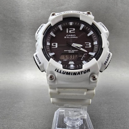 Casio AQ-S810W Watch Men 47m White  Black Alarm Chronograph Analog Digital Solar5