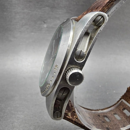 Fossil Watch Men 40mm Brown Dial Silver Tone Date Round JR-9162 New Battery2