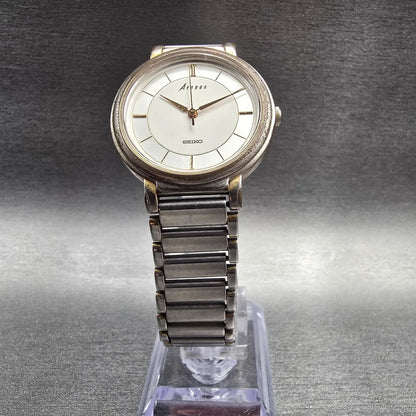 Seiko Avenue Watch Men 31mm Silver Dial Two Tone Round 7N01-6110 New Battery5