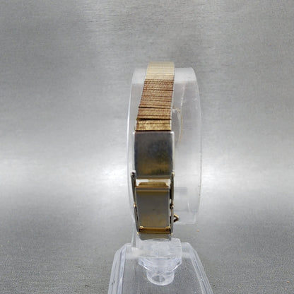 Seiko Tank Watch Women 18mm Brown Dial Gold Tone Rectangle 23205229 New Battery7