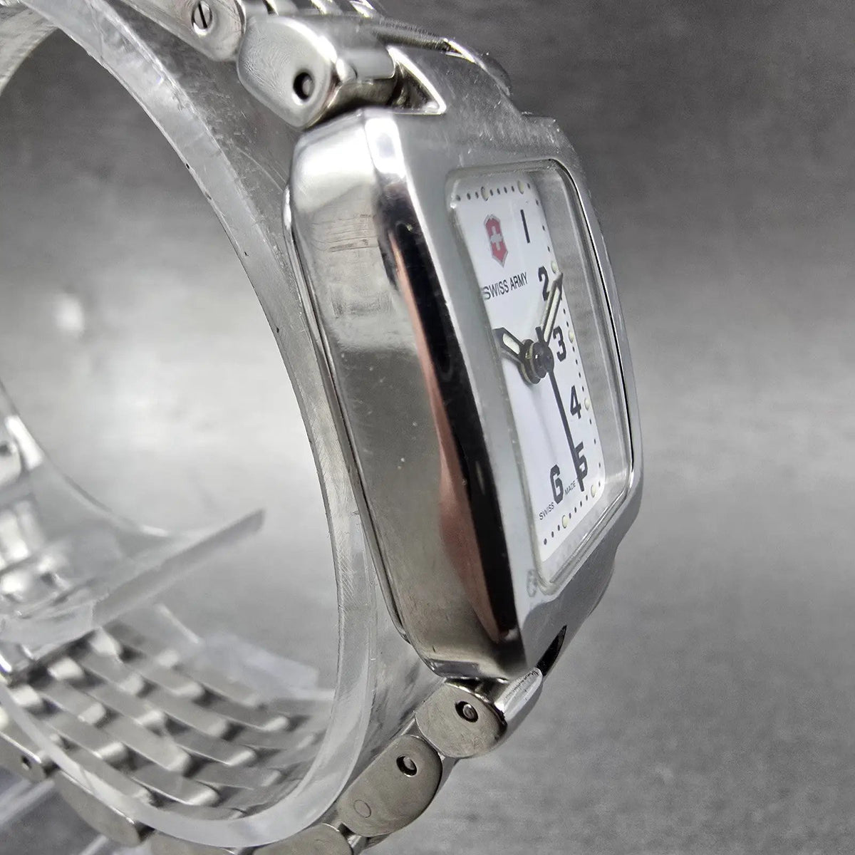 Victorinox Swiss Army Tank Watch Women 20mm White Dial Steel VTG PARTS4